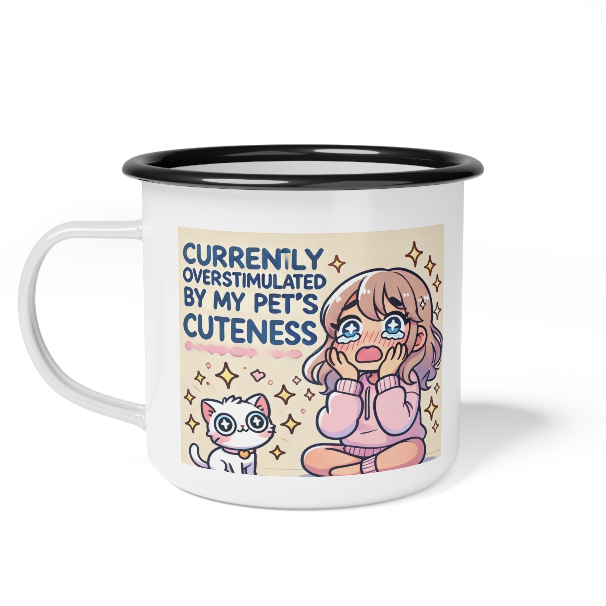 warm sweater vibe Enamel Camp Cup