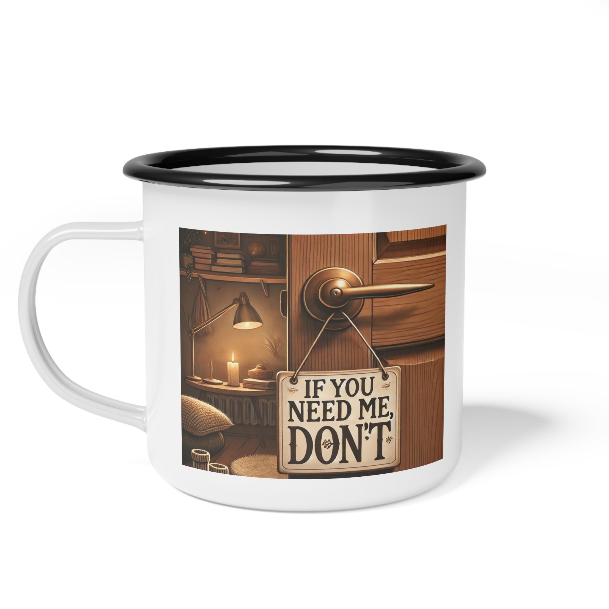 warm sweater vibe Enamel Camp Cup