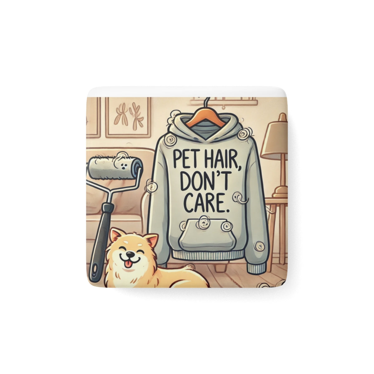warm sweater vibe Porcelain Magnet
